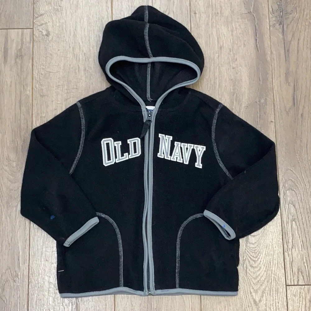 Old Navy Toddlers Black Poly Fleece Hoodie